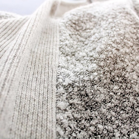 Women's Olivia Sky Heather Vanilla Boucle Wool Blend Vest, Gray, Size Medium - Picture 11 of 11